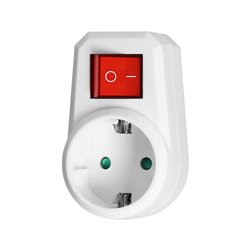 ADAPTER 1X2P+Z (SCHUKO) Z WŁĄCZNIKIEM, BIAŁY ORNO ADAPTER 1X2P+Z (SCHUKO) Z WŁĄCZNIKIEM, BIAŁY ORNO