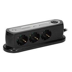 LISTWA ZASILAJĄCA NABIURKOWA Z WYŁĄCZNIKIEM 3X2P+Z(SCHUKO), ŁADOWARKA 2XUSB 2.4A, OGRANICZNIK PRZEPIĘĆ TYP 3, KABEL H05VV-F 3X1, LISTWA ZASILAJĄCA NABIURKOWA Z WYŁĄCZNIKIEM 3X2P+Z(SCHUKO), ŁADOWARKA 2XUSB 2.4A, OGRANICZNIK PRZEPIĘĆ TYP 3, KABEL H05VV-F 3X1,