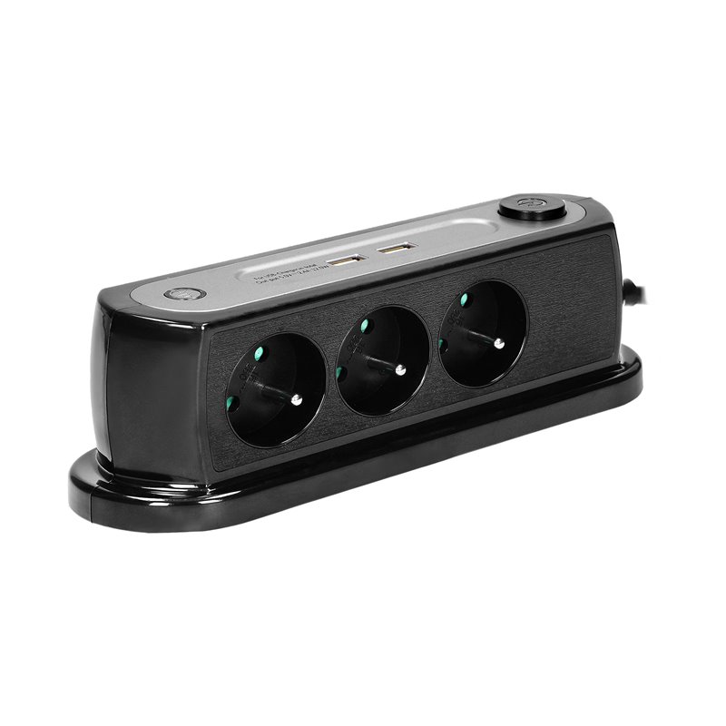 LISTWA ZASILAJĄCA NABIURKOWA Z WYŁĄCZNIKIEM 3X2P+Z, ŁADOWARKA 2XUSB 2.4A, OGRANICZNIK PRZEPIĘĆ TYP 3, KABEL H05VV-F 3X1,5, DŁUGO LISTWA ZASILAJĄCA NABIURKOWA Z WYŁĄCZNIKIEM 3X2P+Z, ŁADOWARKA 2XUSB 2.4A, OGRANICZNIK PRZEPIĘĆ TYP 3, KABEL H05VV-F 3X1,5, DŁUGO