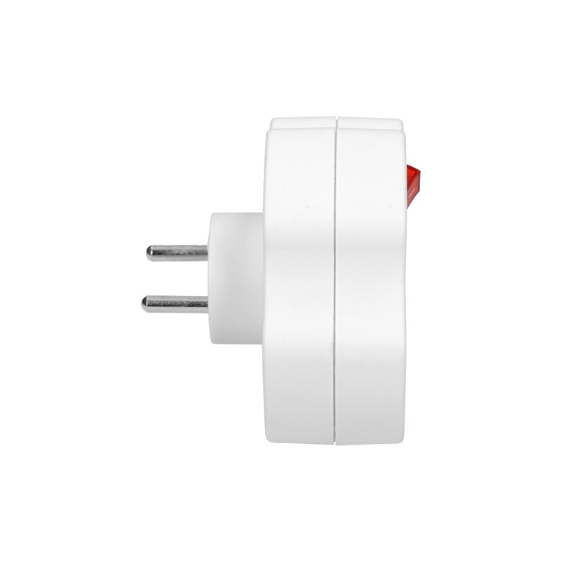 ROZGAŁĘŹNIK 1X2P+Z, 2X2P/II Z WŁĄCZNIKIEM, BIAŁY ORNO ROZGAŁĘŹNIK 1X2P+Z, 2X2P/II Z WŁĄCZNIKIEM, BIAŁY ORNO
