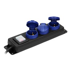 PRZEDŁUŻACZ WARSZTATOWY BRYZGOSZCZELNY Z WYŁĄCZNIKIEM IP44, 3 GNIAZDA 2P+Z IP44, PRZEWÓD GUMOWY, H05RR-F 3X1,5MM2, DŁUGOŚĆ 3M OR PRZEDŁUŻACZ WARSZTATOWY BRYZGOSZCZELNY Z WYŁĄCZNIKIEM IP44, 3 GNIAZDA 2P+Z IP44, PRZEWÓD GUMOWY, H05RR-F 3X1,5MM2, DŁUGOŚĆ 3M OR