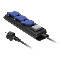 PRZEDŁUŻACZ WARSZTATOWY BRYZGOSZCZELNY Z WYŁĄCZNIKIEM IP44, 3 GNIAZDA 2P+Z IP44, PRZEWÓD GUMOWY, H05RR-F 3X1,5MM2, DŁUGOŚĆ 3M OR PRZEDŁUŻACZ WARSZTATOWY BRYZGOSZCZELNY Z WYŁĄCZNIKIEM IP44, 3 GNIAZDA 2P+Z IP44, PRZEWÓD GUMOWY, H05RR-F 3X1,5MM2, DŁUGOŚĆ 3M OR