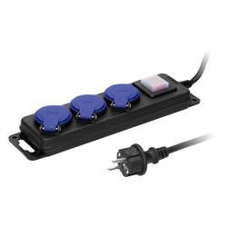 PRZEDŁUŻACZ WARSZTATOWY BRYZGOSZCZELNY Z WYŁĄCZNIKIEM IP44, 3 GNIAZDA 2P+Z IP44, PRZEWÓD GUMOWY, H05RR-F 3X1,5MM2, DŁUGOŚĆ 3M OR PRZEDŁUŻACZ WARSZTATOWY BRYZGOSZCZELNY Z WYŁĄCZNIKIEM IP44, 3 GNIAZDA 2P+Z IP44, PRZEWÓD GUMOWY, H05RR-F 3X1,5MM2, DŁUGOŚĆ 3M OR