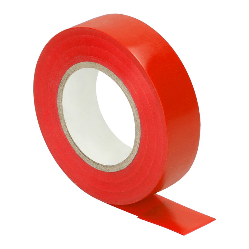 TAŚMA IZOLACYJNA CZERWONA, UNIEPALNIONA, SZEROKOŚĆ 19MM, GRUBOŚĆ 0,13MM, DŁUGOŚĆ 20M ORNO