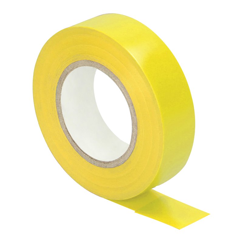 TAŚMA IZOLACYJNA ŻÓŁTA, UNIEPALNIONA, SZEROKOŚĆ 19MM, GRUBOŚĆ 0,13MM, DŁUGOŚĆ 20M ORNO