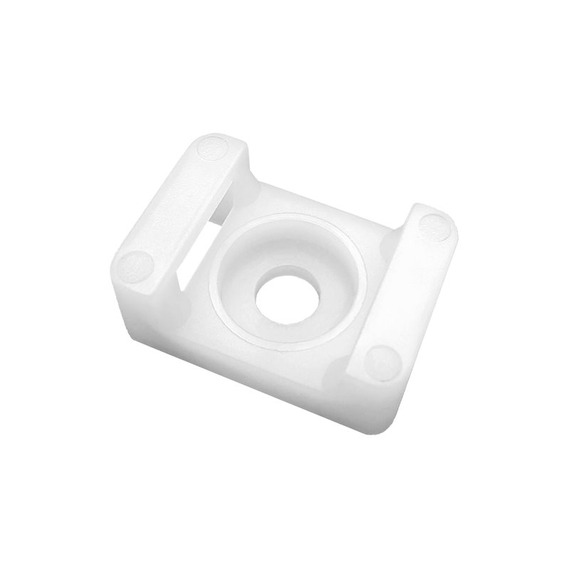 UCHWYT OPASKI KABLOWEJ, SIODEŁKOWY, PRZYKRĘCANY, 22X16 MM, OTWÓR MONTAŻOWY 6,8MM, BIAŁY, 100 SZTUK ORNO