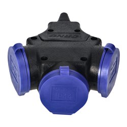 ROZGAŁĘŹNIK BRYZGOSZCZELNY I ODPORNY NA UDERZENIA, IP44, 3X2P+Z, 16A, 230V AC ORNO ROZGAŁĘŹNIK BRYZGOSZCZELNY I ODPORNY NA UDERZENIA, IP44, 3X2P+Z, 16A, 230V AC ORNO
