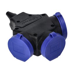 ROZGAŁĘŹNIK BRYZGOSZCZELNY I ODPORNY NA UDERZENIA, IP44, 3X2P+Z, 16A, 230V AC ORNO ROZGAŁĘŹNIK BRYZGOSZCZELNY I ODPORNY NA UDERZENIA, IP44, 3X2P+Z, 16A, 230V AC ORNO
