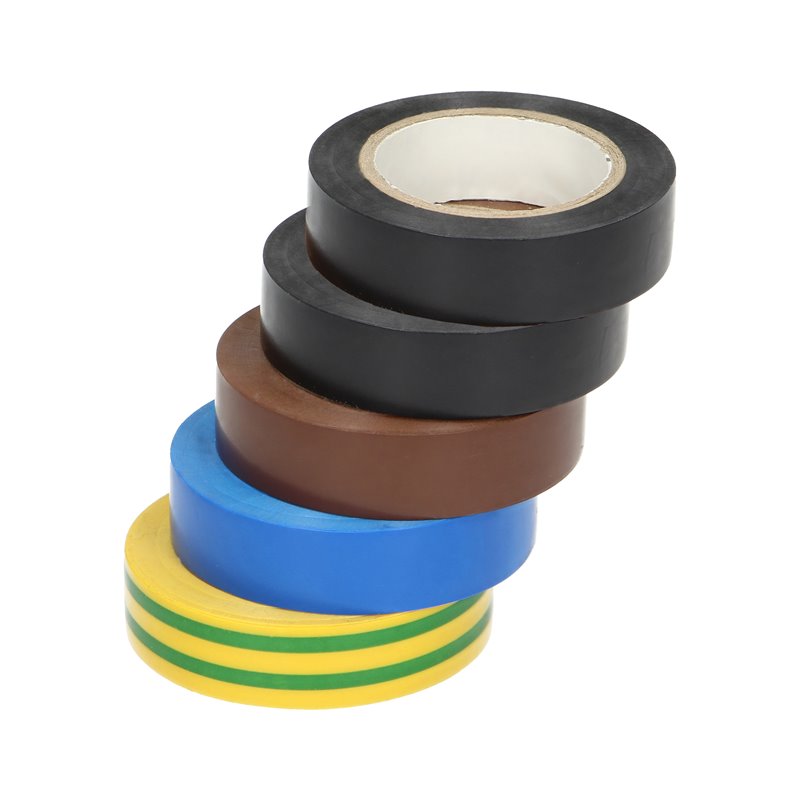 ZESTAW 5 TAŚM 15MM, 2X CZARNA, BRĄZOWA, NIEBIESKA, ŻÓŁTOZIELONA, DŁUGOŚĆ 10M ORNO