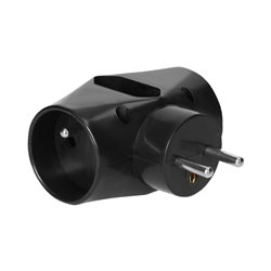 ROZGAŁĘŹNIK 2X2P+Z, 1X2P/II, CZARNY ORNO ROZGAŁĘŹNIK 2X2P+Z, 1X2P/II, CZARNY ORNO