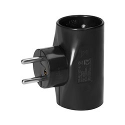 ROZGAŁĘŹNIK 2X2P+Z, 1X2P/II, CZARNY ORNO ROZGAŁĘŹNIK 2X2P+Z, 1X2P/II, CZARNY ORNO