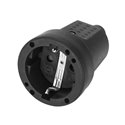GNIAZDO SCHUKO MINI, IP44 Z UZIEMIENIEM, CZARNE, WERSJA SCHUKO, 16A, 230V , 25 SZTUK ORNO