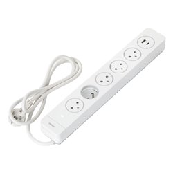 LISTWA PRZECIWPRZEPIĘCIOWA 5 GNIAZD 2P+Z TYPU EASYEJECT, KABEL 1,5M (3X1,5MM2), Z PODŚWIETLANYM WYŁĄCZNIKIEM I 2 SZYBKIMI ŁADOWA LISTWA PRZECIWPRZEPIĘCIOWA 5 GNIAZD 2P+Z TYPU EASYEJECT, KABEL 1,5M (3X1,5MM2), Z PODŚWIETLANYM WYŁĄCZNIKIEM I 2 SZYBKIMI ŁADOWA