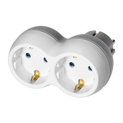 ROZGAŁĘŹNIK 2X2P+Z (SCHUKO), BIAŁO-SZARY ORNO ROZGAŁĘŹNIK 2X2P+Z (SCHUKO), BIAŁO-SZARY ORNO