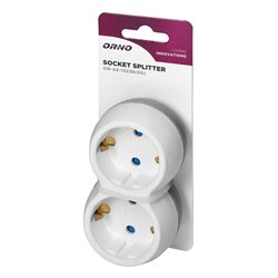 ROZGAŁĘŹNIK 2X2P+Z (SCHUKO), BIAŁO-SZARY ORNO ROZGAŁĘŹNIK 2X2P+Z (SCHUKO), BIAŁO-SZARY ORNO
