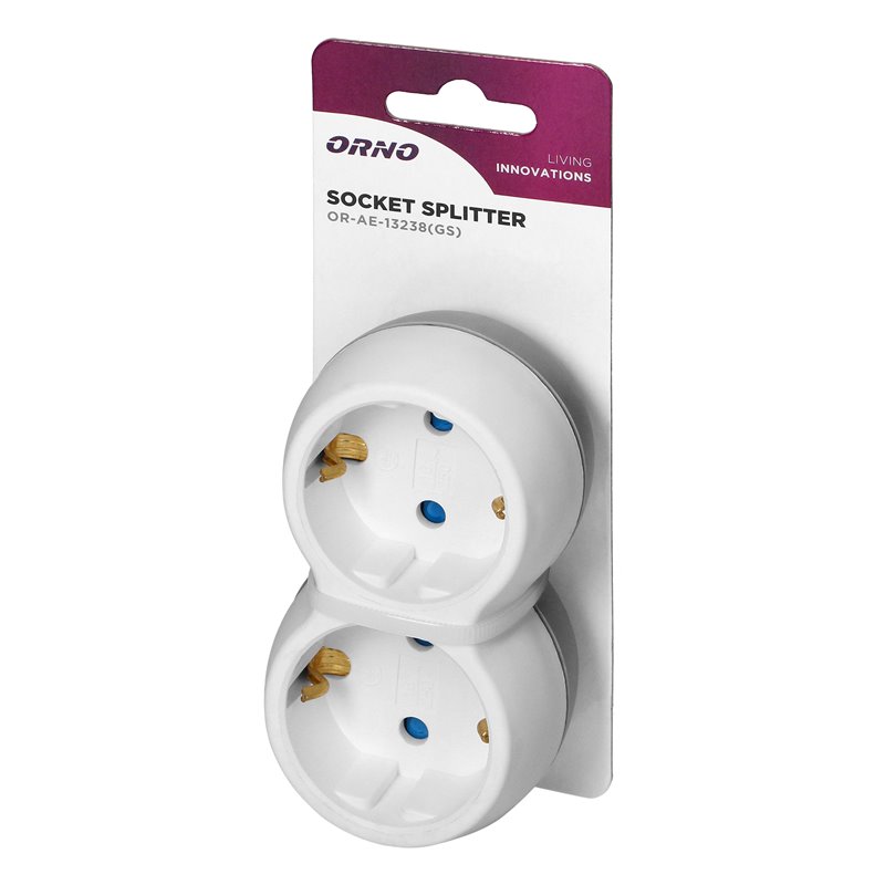 ROZGAŁĘŹNIK 2X2P+Z (SCHUKO), BIAŁO-SZARY ORNO ROZGAŁĘŹNIK 2X2P+Z (SCHUKO), BIAŁO-SZARY ORNO