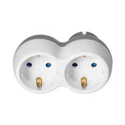 ROZGAŁĘŹNIK 2X2P+Z (SCHUKO), BIAŁO-SZARY ORNO ROZGAŁĘŹNIK 2X2P+Z (SCHUKO), BIAŁO-SZARY ORNO