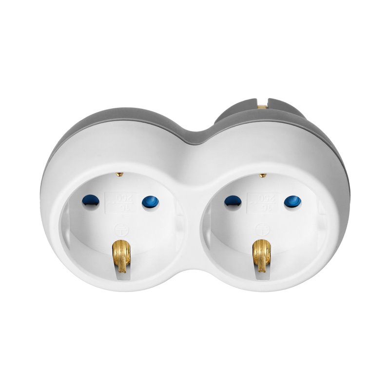 ROZGAŁĘŹNIK 2X2P+Z (SCHUKO), BIAŁO-SZARY ORNO ROZGAŁĘŹNIK 2X2P+Z (SCHUKO), BIAŁO-SZARY ORNO