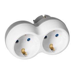 ROZGAŁĘŹNIK 2X2P+Z (SCHUKO), BIAŁO-SZARY ORNO ROZGAŁĘŹNIK 2X2P+Z (SCHUKO), BIAŁO-SZARY ORNO
