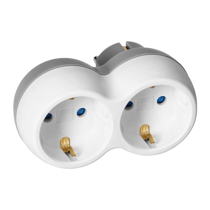 ROZGAŁĘŹNIK 2X2P+Z (SCHUKO), BIAŁO-SZARY ORNO ROZGAŁĘŹNIK 2X2P+Z (SCHUKO), BIAŁO-SZARY ORNO