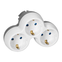ROZGAŁĘŹNIK 3X2P+Z (SCHUKO), BIAŁO-SZARY ORNO ROZGAŁĘŹNIK 3X2P+Z (SCHUKO), BIAŁO-SZARY ORNO