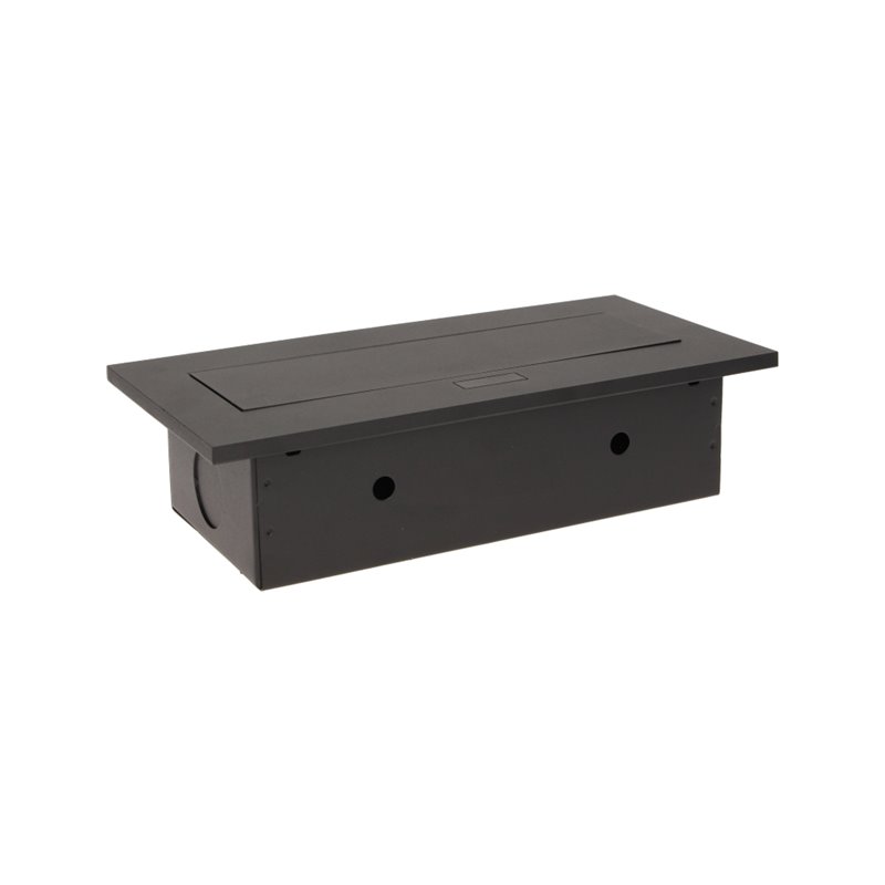 GNIAZDO MEBLOWE WPUSZCZANE W BLAT Z GRUBYM RANTEM, 2X2P+Z, 3 PORTY USB, CZARNE ORNO GNIAZDO MEBLOWE WPUSZCZANE W BLAT Z GRUBYM RANTEM, 2X2P+Z, 3 PORTY USB, CZARNE ORNO