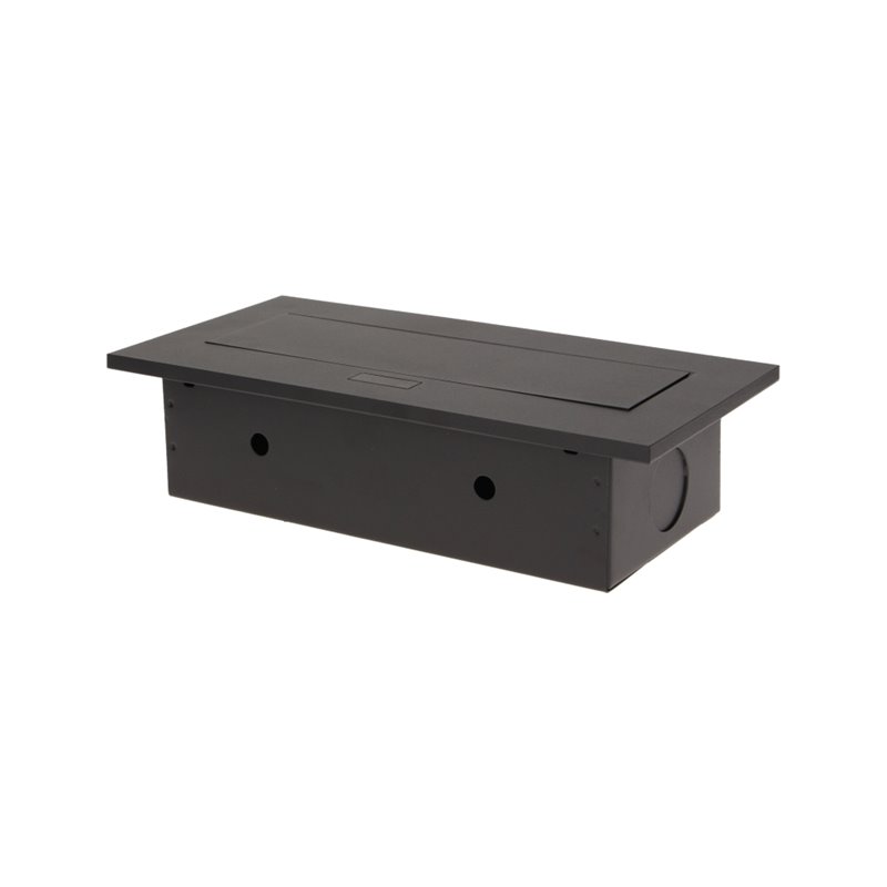 GNIAZDO MEBLOWE WPUSZCZANE W BLAT Z GRUBYM RANTEM, 2X2P+Z, 3 PORTY USB, CZARNE ORNO GNIAZDO MEBLOWE WPUSZCZANE W BLAT Z GRUBYM RANTEM, 2X2P+Z, 3 PORTY USB, CZARNE ORNO