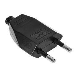 WTYCZKA PŁASKA BEZ UZIEMIENIA, 2,5A, 250V, CZARNY POLIWĘGLAN, 1 SZTUKA ORNO WTYCZKA PŁASKA BEZ UZIEMIENIA, 2,5A, 250V, CZARNY POLIWĘGLAN, 1 SZTUKA ORNO
