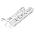 LISTWA PRZECIWPRZEPIĘCIOWA, 4 GNIAZDA 2P+Z, KABEL 3X1,0MM2, 3M, Z WYŁĄCZNIKIEM PODŚWIETLANYM DWUTOROWYM. 10A/230 VAC, OCHRONNIK LISTWA PRZECIWPRZEPIĘCIOWA, 4 GNIAZDA 2P+Z, KABEL 3X1,0MM2, 3M, Z WYŁĄCZNIKIEM PODŚWIETLANYM DWUTOROWYM. 10A/230 VAC, OCHRONNIK