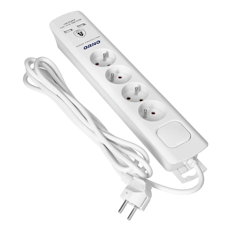 LISTWA PRZECIWPRZEPIĘCIOWA, 4 GNIAZDA 2P+Z, KABEL 3X1,0MM2, 3M, Z WYŁĄCZNIKIEM PODŚWIETLANYM DWUTOROWYM. 10A/230 VAC, OCHRONNIK LISTWA PRZECIWPRZEPIĘCIOWA, 4 GNIAZDA 2P+Z, KABEL 3X1,0MM2, 3M, Z WYŁĄCZNIKIEM PODŚWIETLANYM DWUTOROWYM. 10A/230 VAC, OCHRONNIK