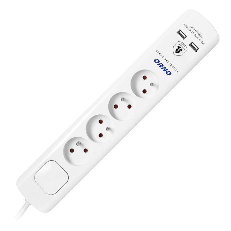 LISTWA PRZECIWPRZEPIĘCIOWA, 4 GNIAZDA 2P+Z, KABEL 3X1,0MM2, 3M, Z WYŁĄCZNIKIEM PODŚWIETLANYM DWUTOROWYM. 10A/230 VAC, OCHRONNIK LISTWA PRZECIWPRZEPIĘCIOWA, 4 GNIAZDA 2P+Z, KABEL 3X1,0MM2, 3M, Z WYŁĄCZNIKIEM PODŚWIETLANYM DWUTOROWYM. 10A/230 VAC, OCHRONNIK