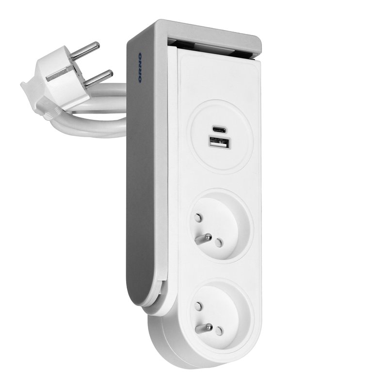 LISTWA ZASILAJĄCA BIURKOWA Z ŁADOWARKĄ USB I SPRĘŻYNOWYM ZACISKIEM MOCUJĄCYM ORNO LISTWA ZASILAJĄCA BIURKOWA Z ŁADOWARKĄ USB I SPRĘŻYNOWYM ZACISKIEM MOCUJĄCYM ORNO