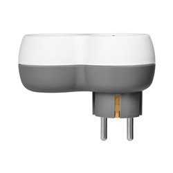 ROZGAŁĘŹNIK 2P+Z (SCHUKO) Z ŁADOWARKĄ 2XUSB, BIAŁO-SZARY ORNO ROZGAŁĘŹNIK 2P+Z (SCHUKO) Z ŁADOWARKĄ 2XUSB, BIAŁO-SZARY ORNO
