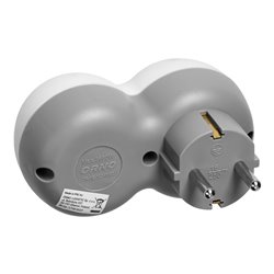 ROZGAŁĘŹNIK 2P+Z (SCHUKO) Z ŁADOWARKĄ 2XUSB, BIAŁO-SZARY ORNO ROZGAŁĘŹNIK 2P+Z (SCHUKO) Z ŁADOWARKĄ 2XUSB, BIAŁO-SZARY ORNO