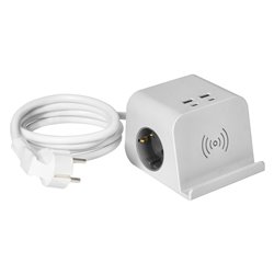 LISTWA ZASILAJĄCA NABIURKOWA, ŁADOWARKĄ USB, ŚRUBOWYM ZACISKIEM MOCUJĄCYM I PRZEWODEM 1,4M, 2X2P+Z (SCHUKO), 4XUSB, BIAŁY ORNO LISTWA ZASILAJĄCA NABIURKOWA, ŁADOWARKĄ USB, ŚRUBOWYM ZACISKIEM MOCUJĄCYM I PRZEWODEM 1,4M, 2X2P+Z (SCHUKO), 4XUSB, BIAŁY ORNO