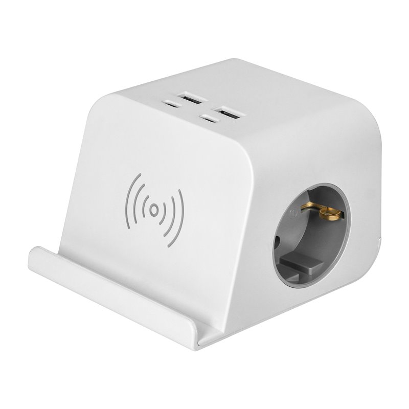 LISTWA ZASILAJĄCA NABIURKOWA, ŁADOWARKĄ USB, ŚRUBOWYM ZACISKIEM MOCUJĄCYM I PRZEWODEM 1,4M, 2X2P+Z (SCHUKO), 4XUSB, BIAŁY ORNO LISTWA ZASILAJĄCA NABIURKOWA, ŁADOWARKĄ USB, ŚRUBOWYM ZACISKIEM MOCUJĄCYM I PRZEWODEM 1,4M, 2X2P+Z (SCHUKO), 4XUSB, BIAŁY ORNO