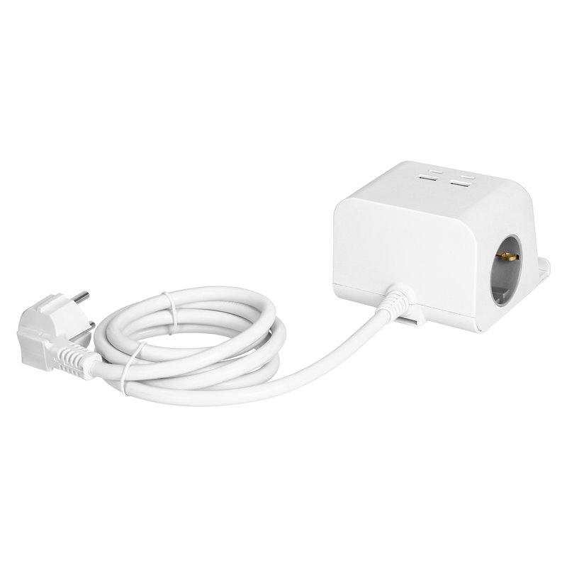 LISTWA ZASILAJĄCA NABIURKOWA, ŁADOWARKĄ USB, ŚRUBOWYM ZACISKIEM MOCUJĄCYM I PRZEWODEM 1,4M, 2X2P+Z (SCHUKO), 4XUSB, BIAŁY ORNO LISTWA ZASILAJĄCA NABIURKOWA, ŁADOWARKĄ USB, ŚRUBOWYM ZACISKIEM MOCUJĄCYM I PRZEWODEM 1,4M, 2X2P+Z (SCHUKO), 4XUSB, BIAŁY ORNO