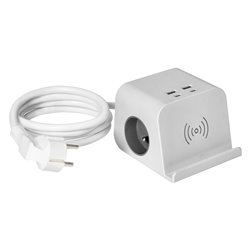 LISTWA ZASILAJĄCA NABIURKOWA Z ŁADOWARKĄ USB, ŚRUBOWYM ZACISKIEM MOCUJĄCYM I PRZEWODEM 1,4M, 2X2P+Z, 4XUSB, BIAŁY ORNO LISTWA ZASILAJĄCA NABIURKOWA Z ŁADOWARKĄ USB, ŚRUBOWYM ZACISKIEM MOCUJĄCYM I PRZEWODEM 1,4M, 2X2P+Z, 4XUSB, BIAŁY ORNO