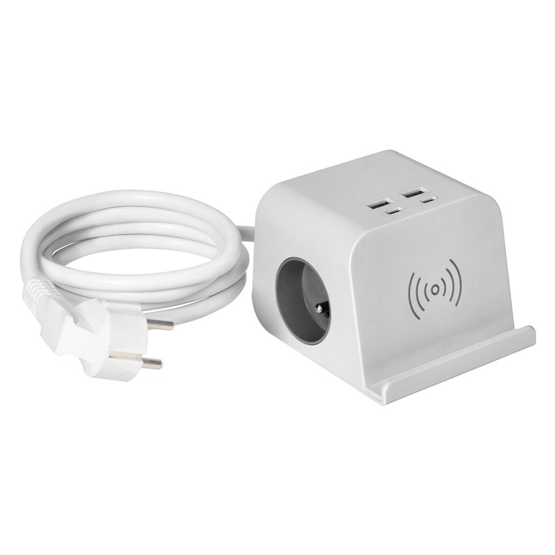 LISTWA ZASILAJĄCA NABIURKOWA Z ŁADOWARKĄ USB, ŚRUBOWYM ZACISKIEM MOCUJĄCYM I PRZEWODEM 1,4M, 2X2P+Z, 4XUSB, BIAŁY ORNO LISTWA ZASILAJĄCA NABIURKOWA Z ŁADOWARKĄ USB, ŚRUBOWYM ZACISKIEM MOCUJĄCYM I PRZEWODEM 1,4M, 2X2P+Z, 4XUSB, BIAŁY ORNO