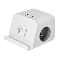 LISTWA ZASILAJĄCA NABIURKOWA Z ŁADOWARKĄ USB, ŚRUBOWYM ZACISKIEM MOCUJĄCYM I PRZEWODEM 1,4M, 2X2P+Z, 4XUSB, BIAŁY ORNO LISTWA ZASILAJĄCA NABIURKOWA Z ŁADOWARKĄ USB, ŚRUBOWYM ZACISKIEM MOCUJĄCYM I PRZEWODEM 1,4M, 2X2P+Z, 4XUSB, BIAŁY ORNO