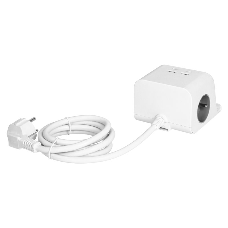 LISTWA ZASILAJĄCA NABIURKOWA Z ŁADOWARKĄ USB, ŚRUBOWYM ZACISKIEM MOCUJĄCYM I PRZEWODEM 1,4M, 2X2P+Z, 4XUSB, BIAŁY ORNO LISTWA ZASILAJĄCA NABIURKOWA Z ŁADOWARKĄ USB, ŚRUBOWYM ZACISKIEM MOCUJĄCYM I PRZEWODEM 1,4M, 2X2P+Z, 4XUSB, BIAŁY ORNO