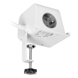 LISTWA ZASILAJĄCA NABIURKOWA Z ŁADOWARKĄ USB, ŚRUBOWYM ZACISKIEM MOCUJĄCYM I PRZEWODEM 1,4M, 2X2P+Z, 4XUSB, BIAŁY ORNO LISTWA ZASILAJĄCA NABIURKOWA Z ŁADOWARKĄ USB, ŚRUBOWYM ZACISKIEM MOCUJĄCYM I PRZEWODEM 1,4M, 2X2P+Z, 4XUSB, BIAŁY ORNO