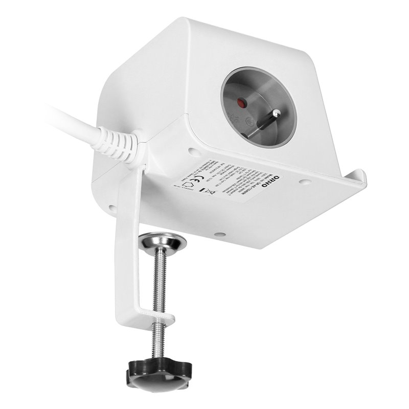 LISTWA ZASILAJĄCA NABIURKOWA Z ŁADOWARKĄ USB, ŚRUBOWYM ZACISKIEM MOCUJĄCYM I PRZEWODEM 1,4M, 2X2P+Z, 4XUSB, BIAŁY ORNO LISTWA ZASILAJĄCA NABIURKOWA Z ŁADOWARKĄ USB, ŚRUBOWYM ZACISKIEM MOCUJĄCYM I PRZEWODEM 1,4M, 2X2P+Z, 4XUSB, BIAŁY ORNO