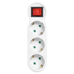 ROZGAŁĘŹNIK 3X2P+Z (SCHUKO) Z WŁĄCZNIKIEM I WTYCZKĄ GÓRNĄ, BIAŁY ORNO ROZGAŁĘŹNIK 3X2P+Z (SCHUKO) Z WŁĄCZNIKIEM I WTYCZKĄ GÓRNĄ, BIAŁY ORNO