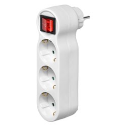 ROZGAŁĘŹNIK 3X2P+Z (SCHUKO) Z WŁĄCZNIKIEM I WTYCZKĄ GÓRNĄ, BIAŁY ORNO ROZGAŁĘŹNIK 3X2P+Z (SCHUKO) Z WŁĄCZNIKIEM I WTYCZKĄ GÓRNĄ, BIAŁY ORNO