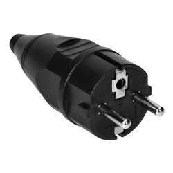 WTYCZKA WARSZTATOWA 2P+Z UNI-SCHUKO, CZARNA ORNO WTYCZKA WARSZTATOWA 2P+Z UNI-SCHUKO, CZARNA ORNO