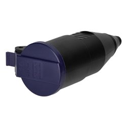 GNIAZDO WARSZTATOWE Z KLAPKĄ, 2P+Z SCHUKO, CZARNE ORNO GNIAZDO WARSZTATOWE Z KLAPKĄ, 2P+Z SCHUKO, CZARNE ORNO