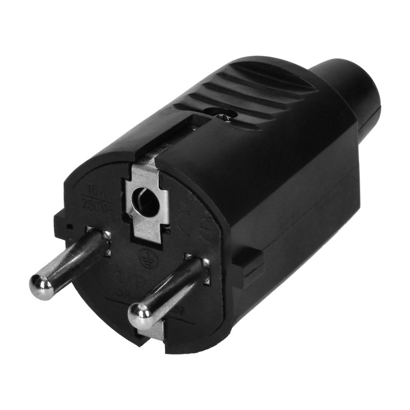 WTYCZKA WARSZTATOWA 2P+Z UNI-SCHUKO, CZARNA ORNO WTYCZKA WARSZTATOWA 2P+Z UNI-SCHUKO, CZARNA ORNO