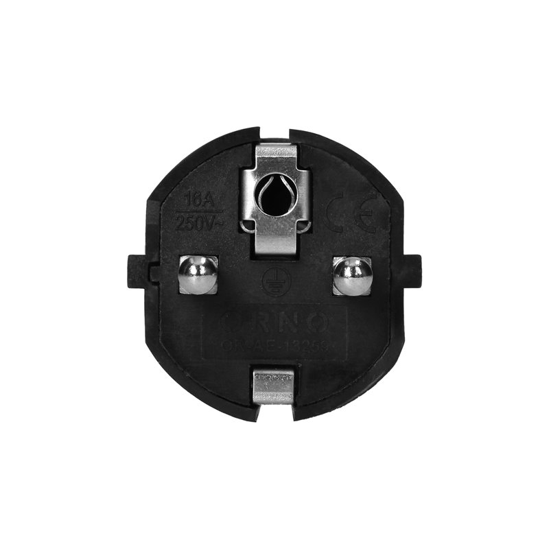 WTYCZKA WARSZTATOWA 2P+Z UNI-SCHUKO, CZARNA ORNO WTYCZKA WARSZTATOWA 2P+Z UNI-SCHUKO, CZARNA ORNO