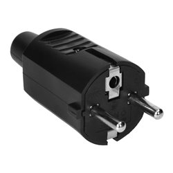 WTYCZKA WARSZTATOWA 2P+Z UNI-SCHUKO, CZARNA ORNO WTYCZKA WARSZTATOWA 2P+Z UNI-SCHUKO, CZARNA ORNO